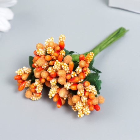 Flowers for decorating "inflorescence" Orange 1 bouquet = 12 colors 8.5 cm-1