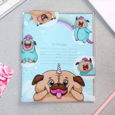 Pug’s notebook cover, 34.7 x 21.1 cm-1