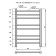 Electric towel Grois Alex, 400x800 mm, 8 crossbars, lower, black