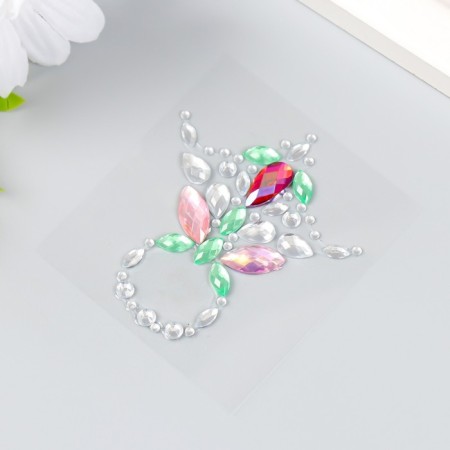 Stick plastic rhinestone "Decoration. Ring" MIX 5.6x6.2 cm-3