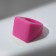 Ring Plastic "Square", raspberry color, 17 size