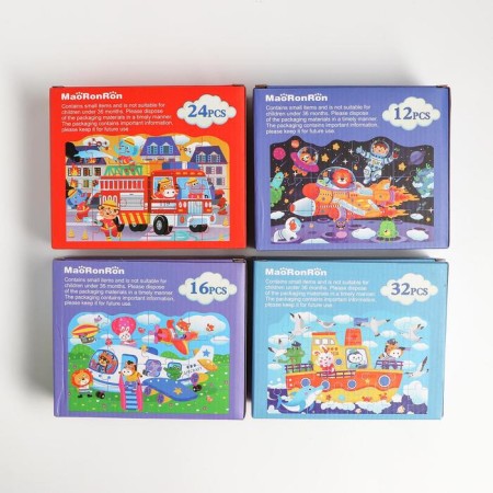 Children's developmental set of puzzles "Transport" 35x29x5.5 cm-2