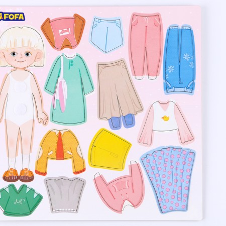 A training board with clothing on Velcro "Dressing. Yana "-2