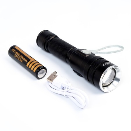 Manual battery “Master K” 1800 mAh, 1000 lm, 500 m, XHP50, Micro USB, Zoom-2