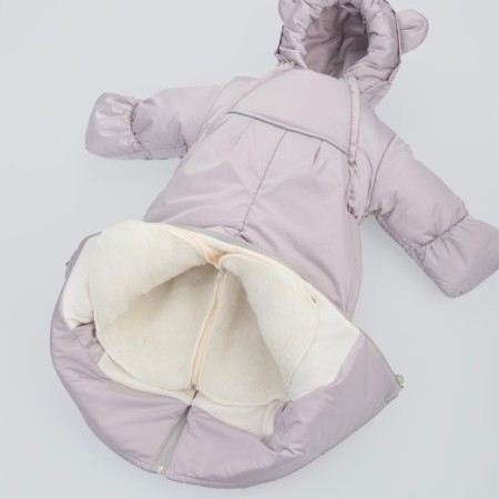 Combiason-transformer children's kinderlitto "Orsetto", height 68-80 cm, gray-pink color-6