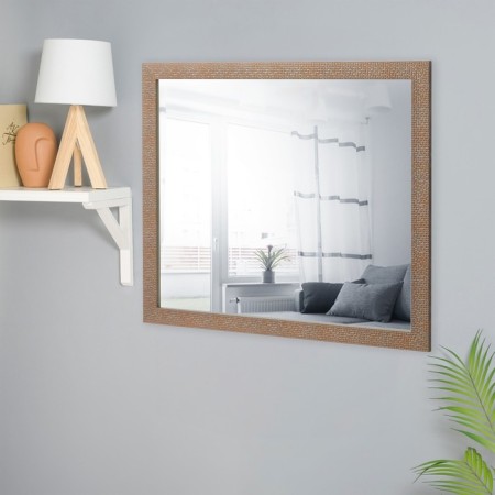 Wall mirror, in the baguette, dark copper, 60x70 cm