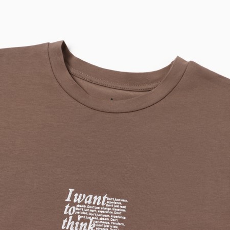 T-shirt female, light brown, size One size (42-46)-4
