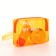 PVC cosmetic bag, 23*6*15, lightning department, orange