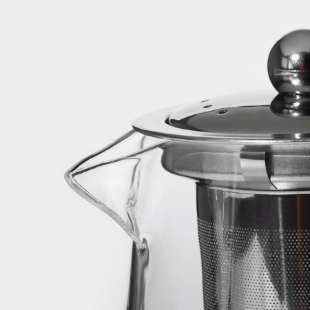 Glass teapot with metal sieve Magistro "Darcy", 950 ml-3