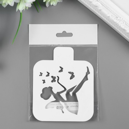 Plastic stencil "Fairy" 9x9 cm-2