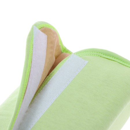 A cushion on the safety belt "Tigerok", light green with orange paws-1