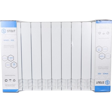 Bimetallic radiator Stout Space, 500 x 90 mm, 11 sections, side connection-5