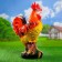 Garden figure "Rooster" red, 43x18x55cm