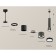 Suspended Ambrella Light, XP8115001, GX53 LED 12 W, Black Chrome Color, Black