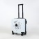 Small suitcase 20 "On a zipper, code castle, 4 wheels, white color