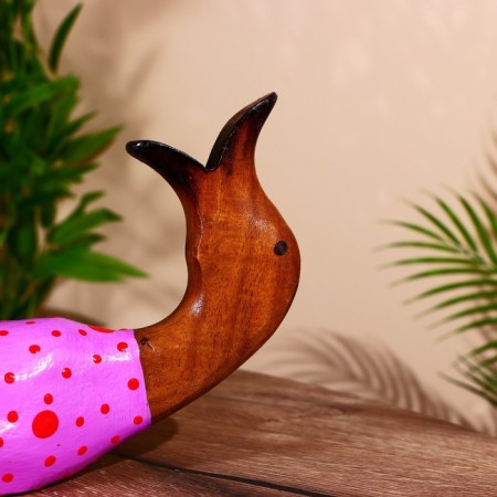 Stand for a bottle "Duck in lilac" tree 30x20x25 cm-4
