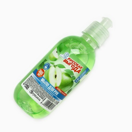 Liquid hand soap Russian benefit, 300 ml, aroma of a green apple-1