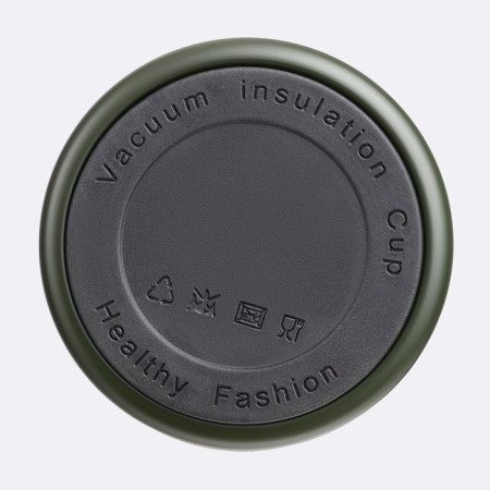 Thermos, 1 l, Warm, retains heat 24 hours, with a strainer, with a temperature sensor, green-3