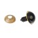 Rifle eyes with plugs, "sparkles" set of 30 pcs, size 1 pc: 1.6 cm, yellow color
