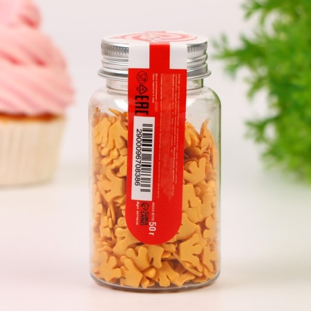 Confectionery Sprinking "Confetti Crown", gold, 50 g-2