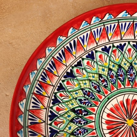 Largan Rishtan ceramics "Patterns", 32 cm, red-2