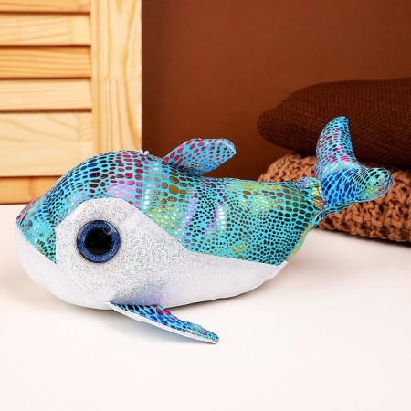Soft toy "Dolphin", 23 cm, blue color-1