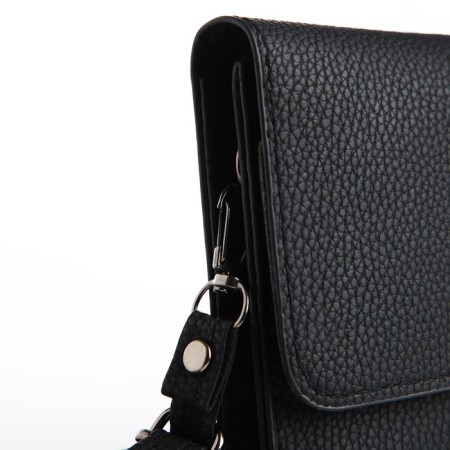 Bag-clate on magnet, long belt, black color-6