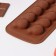 Form for jewelry of the share "Scream", silicone, 21 × 11 × 2 cm, 10 cells, brown color