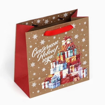 Craft square “Fairytale gifts”, 22 x 22 x 11 cm, New Year-4