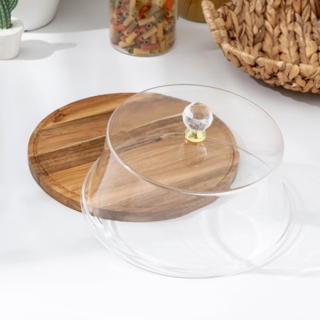 Serve dish, d = 26.5 cm, acacia-1