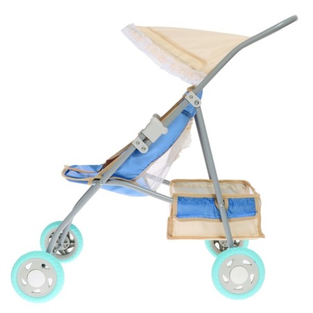 Puppet stroller No. 5, beige color with blue-1
