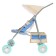 Puppet stroller No. 5, beige color with blue