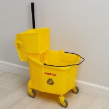 Carbon tower with mechanical spin, 36 liters, yellow color