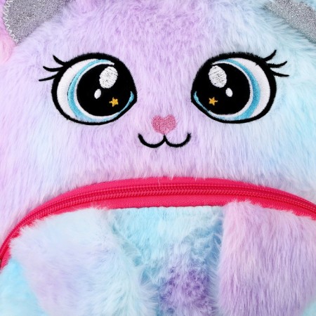 Baby plush backpack for the girl "Cat Fluffics", 24 × 22 × 7 cm-3