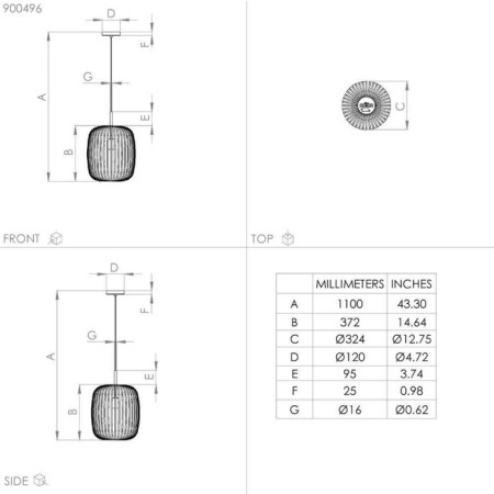 SOMAZZINA suspension ceiling lamp, 1x40W E27-4