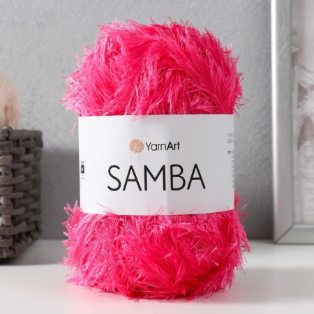 Samba yarn 100% polyester 150m/100g (2012 yar. Pink)-4