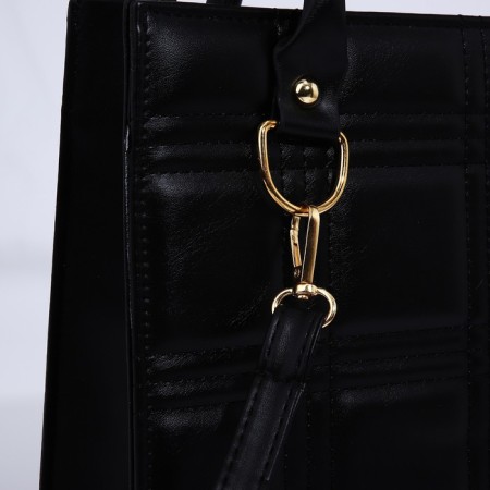 Bag Female Tout with zipper, black color-4
