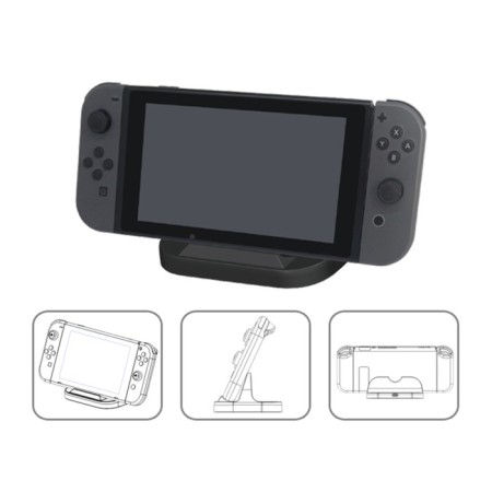 Charger station for 2 Dobe TNS-855, Charge Stand for Nintendo Switch, Black-4
