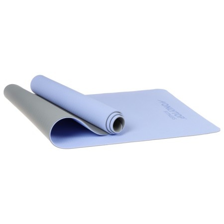 Fitness and yoga mat, 183x61x0.6 cm, gray/purple color-19