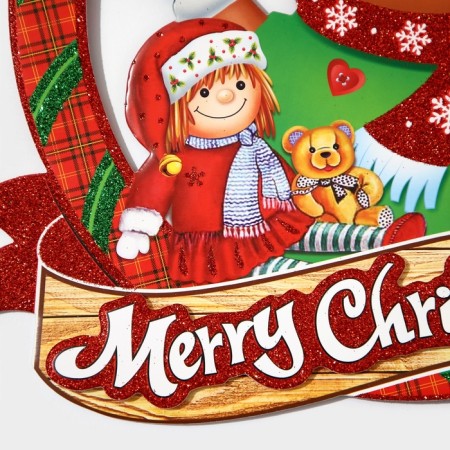 Decorative decoration (suspension) "Merry Christmas" 36.5x31.5 cm-4