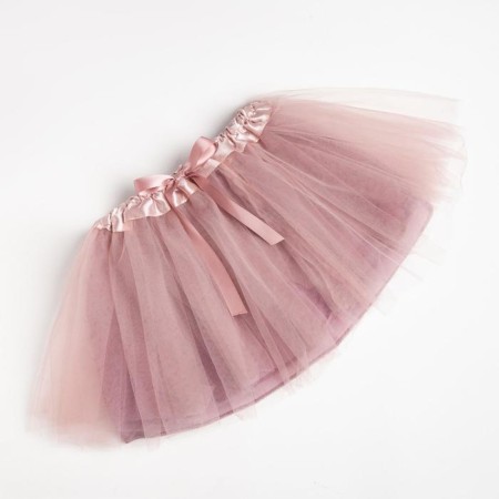Three-layer skirt kaftan, dusty pink color, 25 x 22 cm