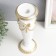 Polystone candlestick for 1 candle "garland with a bow" white with gold 30x10x10 cm