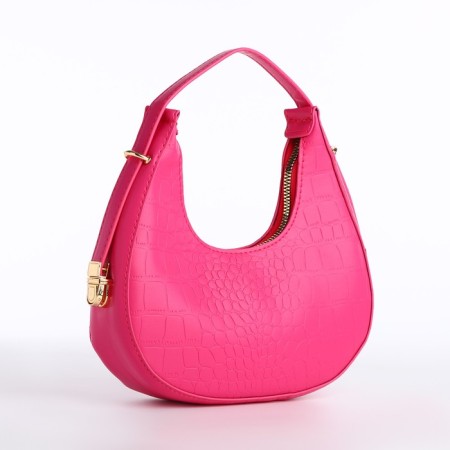 Women's bag over the shoulder, pink color 21*21.5*6 cm-1