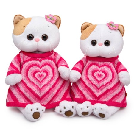 Soft toy "Lee in a knitted dress with a heart", 24 cm-3