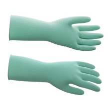 Latex reusable gloves, m, green
