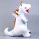 Soft toy "Dragon", with golden wings, 45 cm, white color