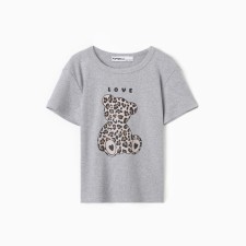 T-shirt Children's KAFTAN LOVE R.28 (86-92 cm), gray