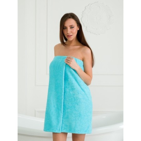 Pareo female for the sauna, size s-l, blue color-2