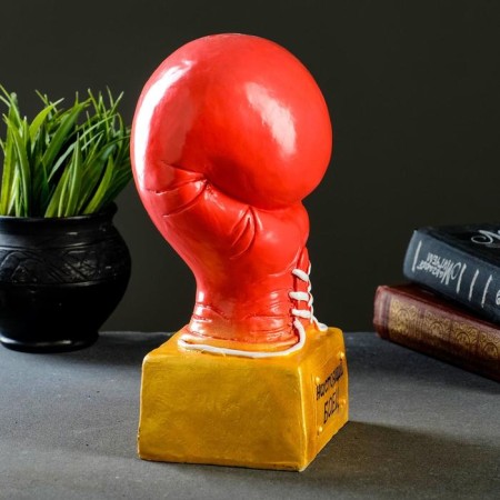 Piggy bank "Boxing glove" red gold, 15x12x24cm-7