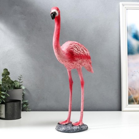 Souvenir Polystone "Pink Flamingo on the Stone" MIX 45.5x22x10 cm-2